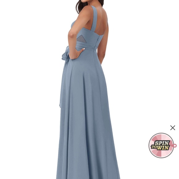 Azazie Alva dusty blue - Picture 2 of 4